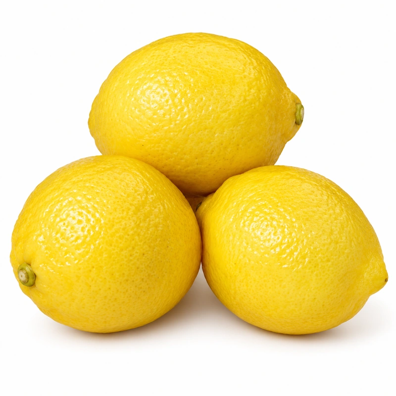 ትኩስ ቢጫ ሎሚ በእጅ የተመረጠ ሎሚ